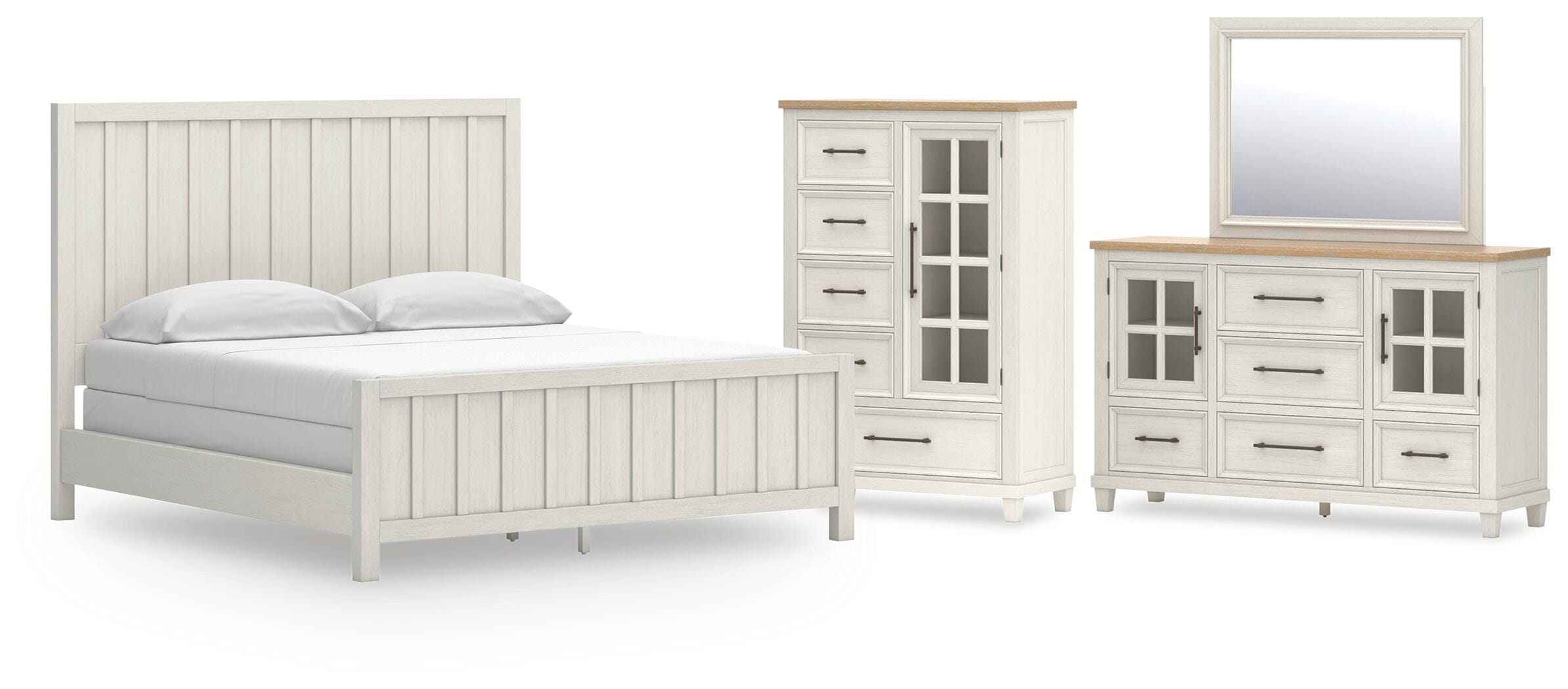 Shaybrock Panel Bed, Dresser, Mirror and Chest