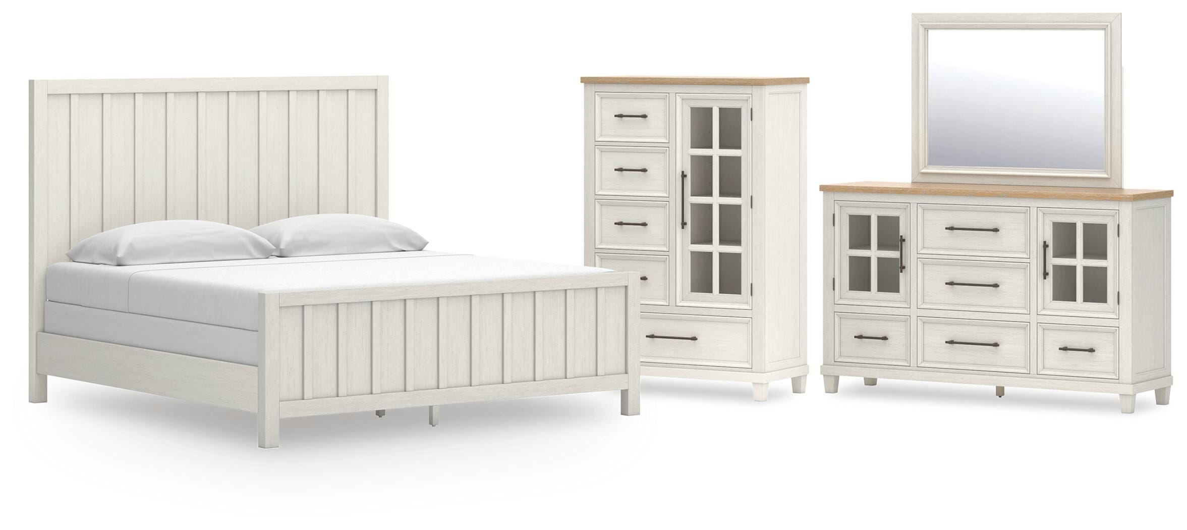 Shaybrock Panel Bed, Dresser, Mirror and Chest
