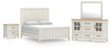 Shaybrock Panel Bed, Dresser, Mirror and Nightstand