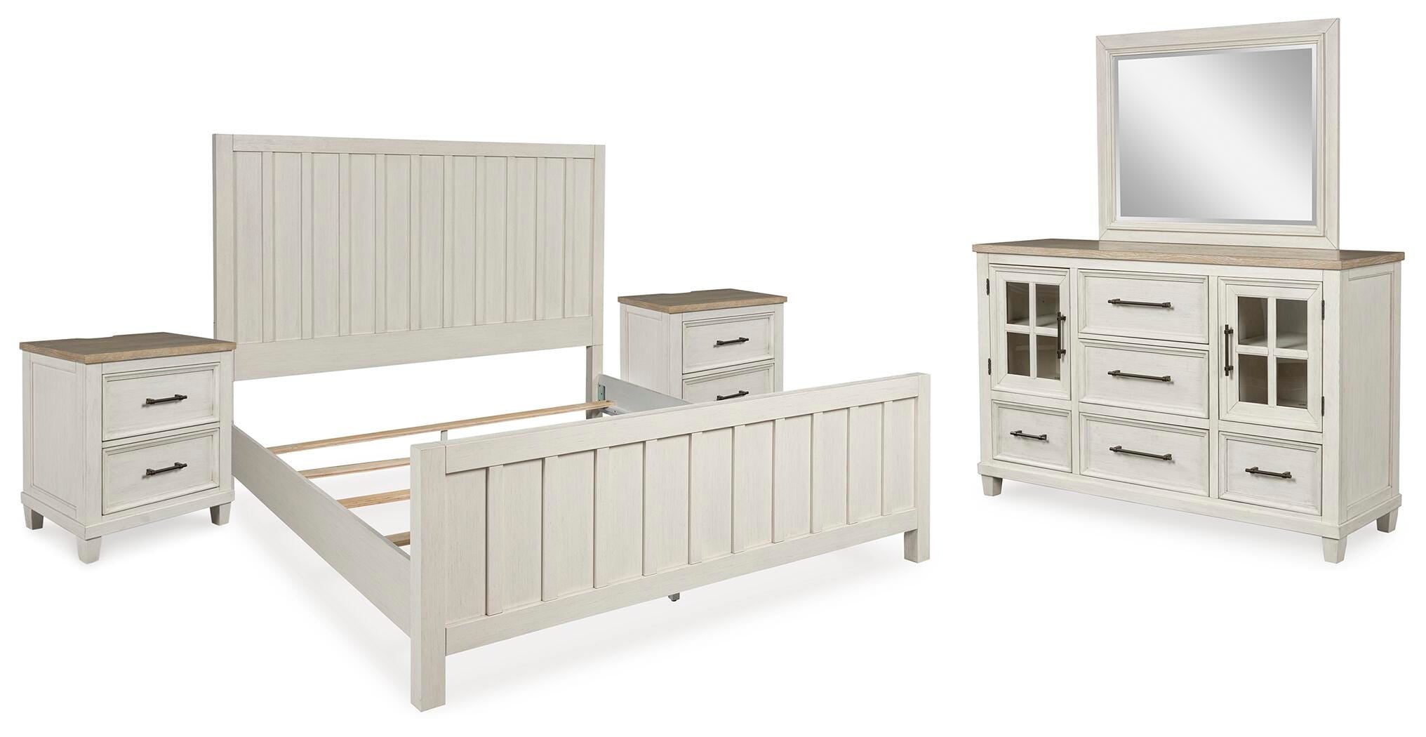 Shaybrock Panel Bed, Dresser, Mirror and 2 Nightstands