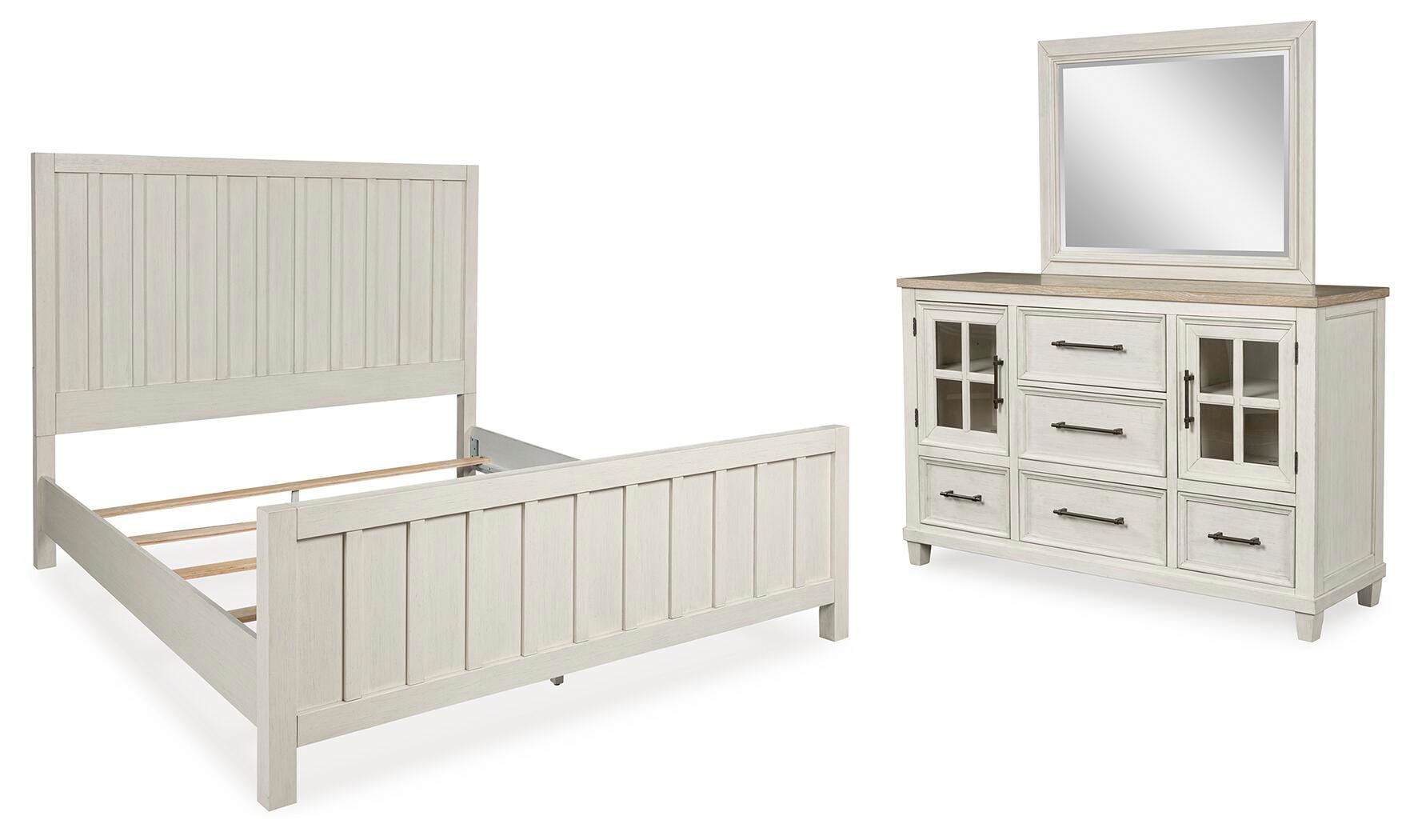 Shaybrock Panel Bed, Dresser and Mirror