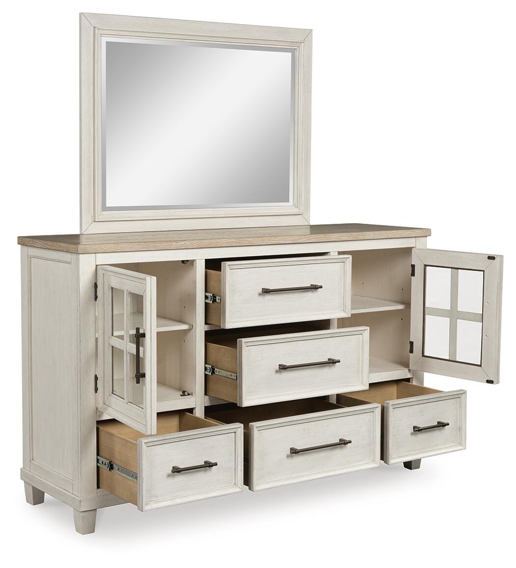 Shaybrock Panel Bed, Dresser, Mirror and Nightstand