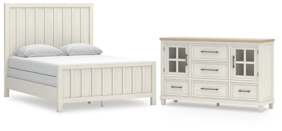 Shaybrock Panel Bed and Dresser