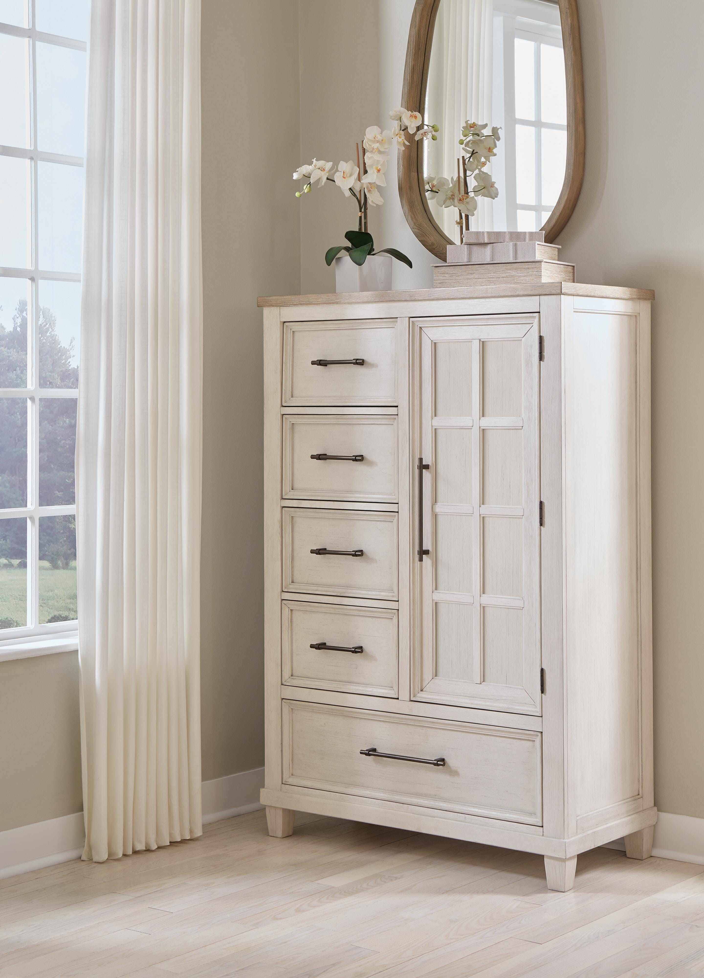 Shaybrock Panel Bed, Dresser, Mirror and Chest