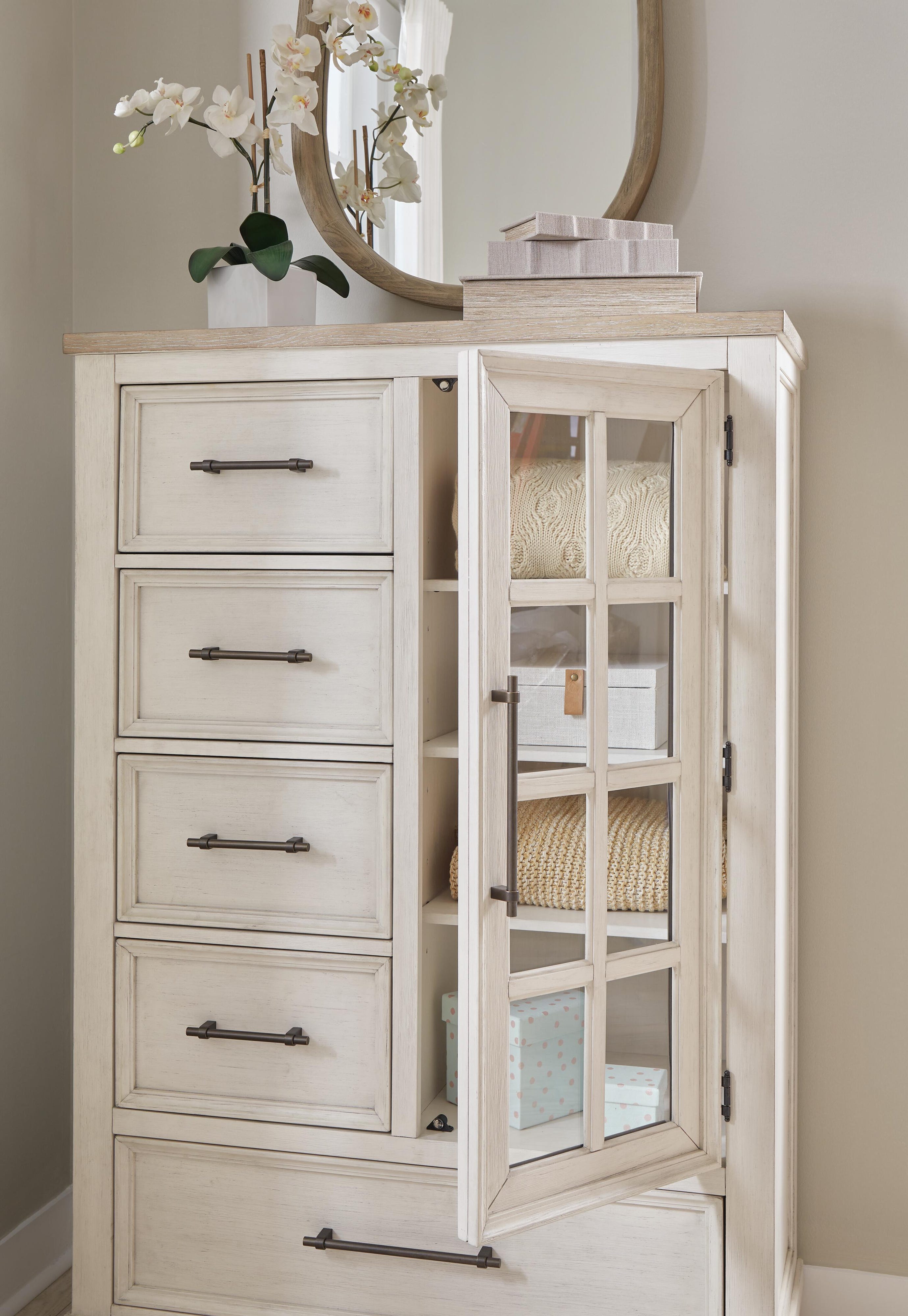 Shaybrock Panel Bed, Dresser, Mirror and Chest