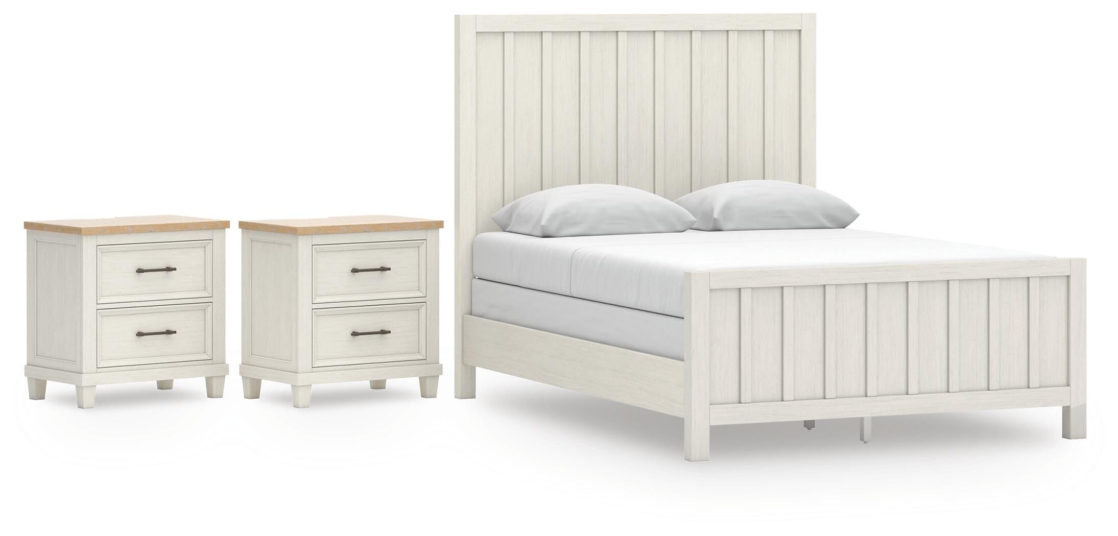 Shaybrock Panel Bed and 2 Nightstands