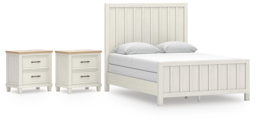 Shaybrock Panel Bed and 2 Nightstands