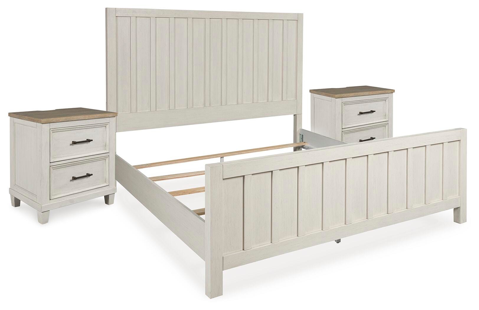 Shaybrock Panel Bed and 2 Nightstands