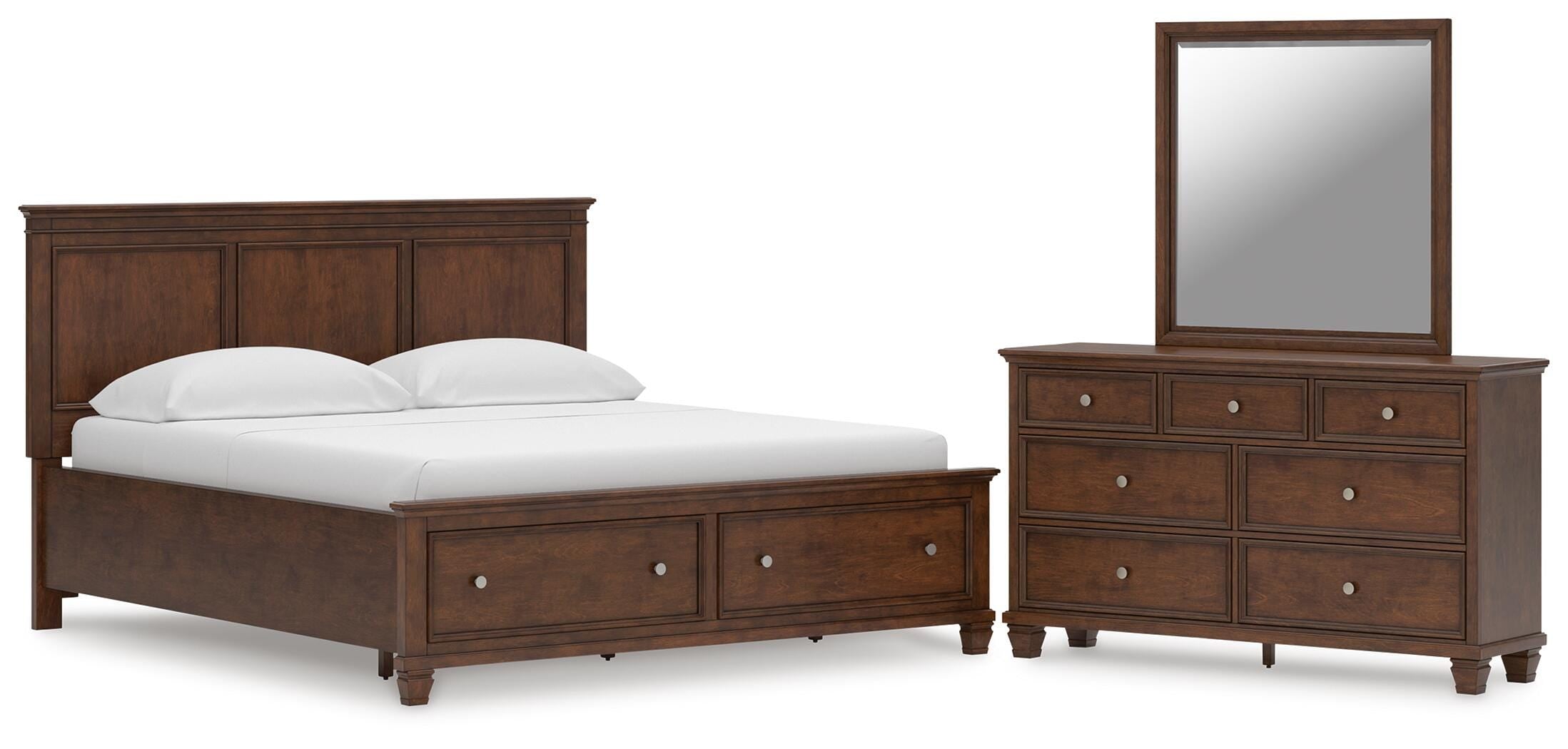 Danabrin Panel Storage Bed, Dresser and Mirror