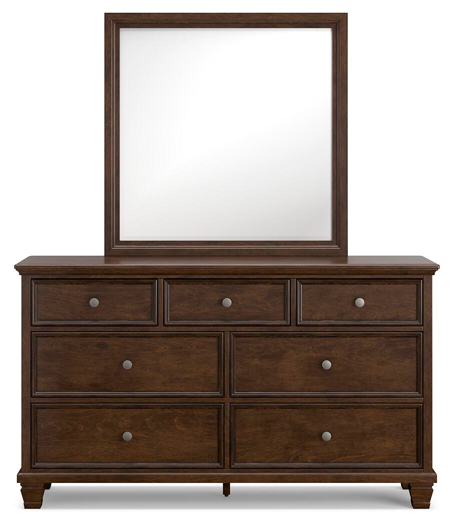 Danabrin Panel Storage Bed, Dresser and Mirror