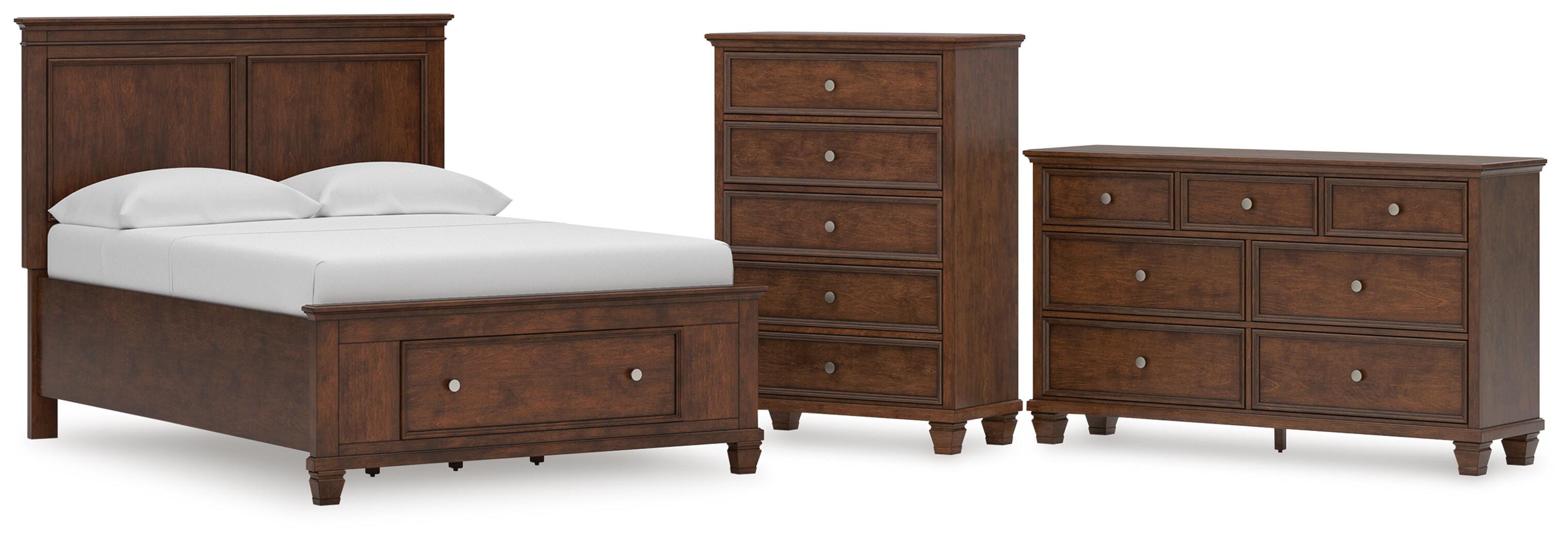 Danabrin Panel Storage Bed, Dresser and Chest