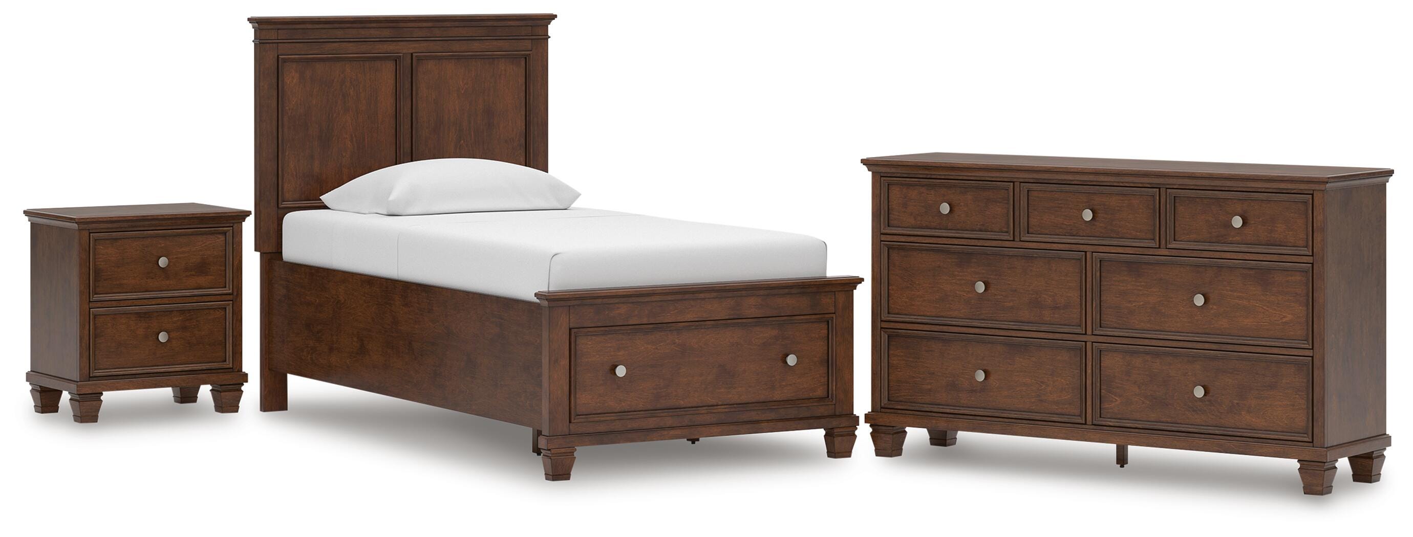 Danabrin Panel Storage Bed, Dresser and Nightstand