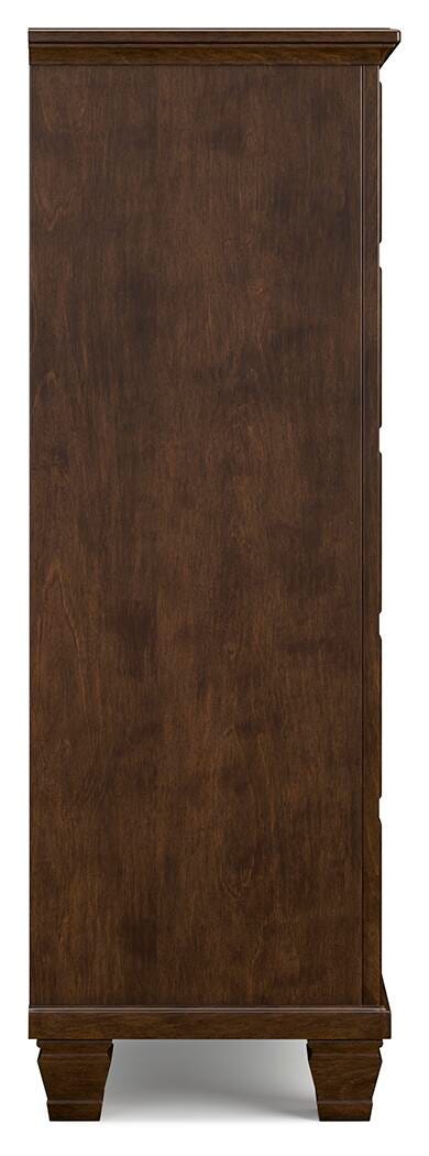 Danabrin Panel Bed with Mirrored Dresser and Chest