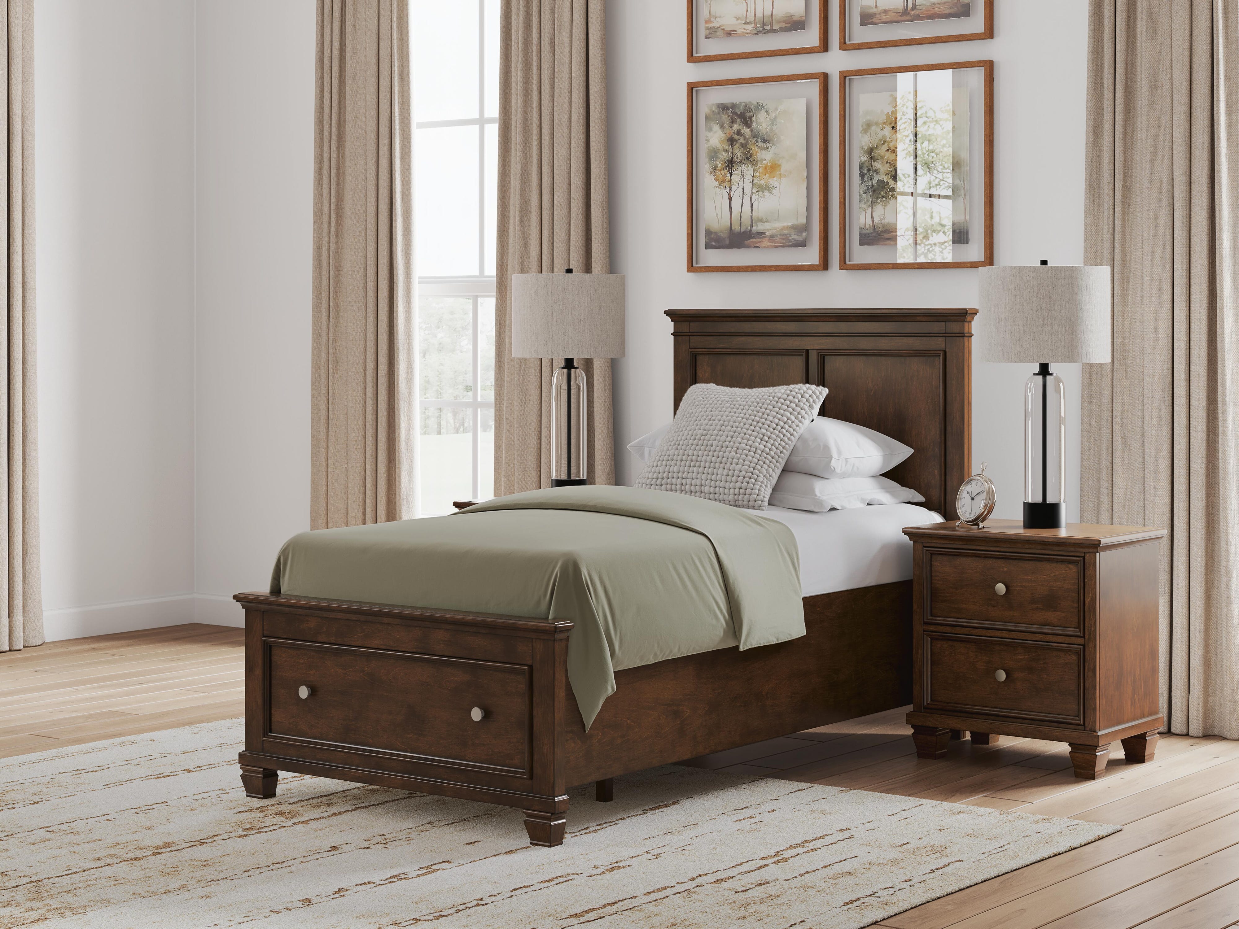 Danabrin Panel Storage Bed, Dresser and Chest