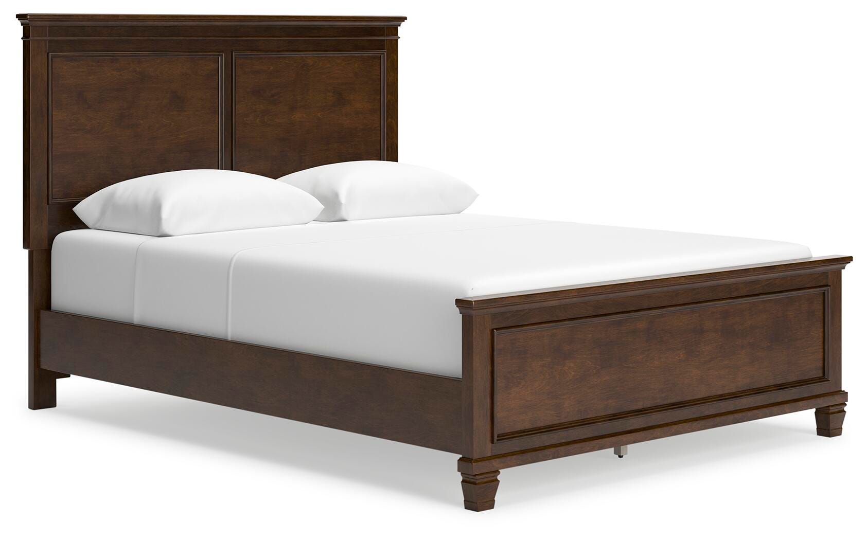 Danabrin Panel Bed with Mirrored Dresser, Chest and Nightstand