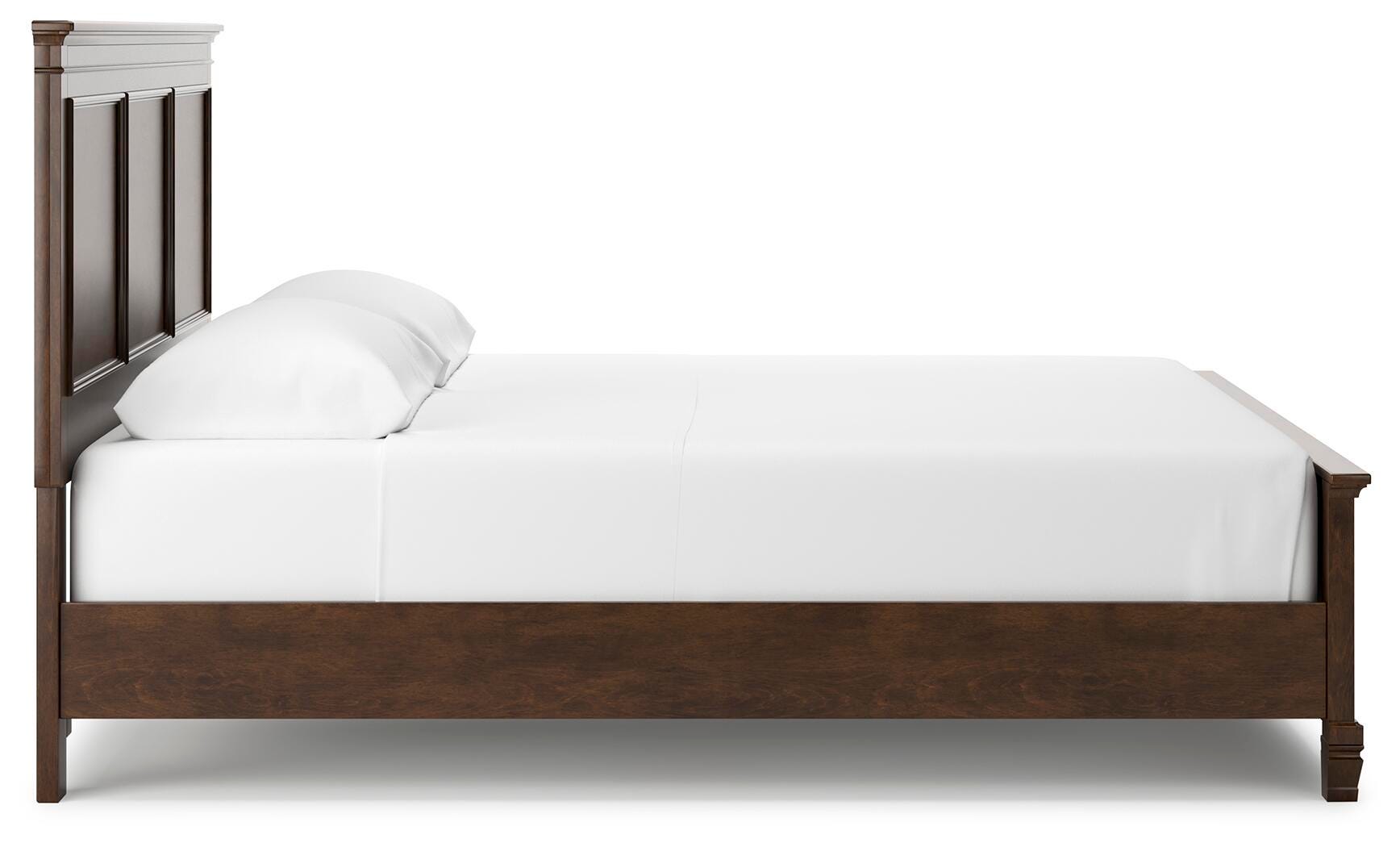 Danabrin Panel Bed with Mirrored Dresser
