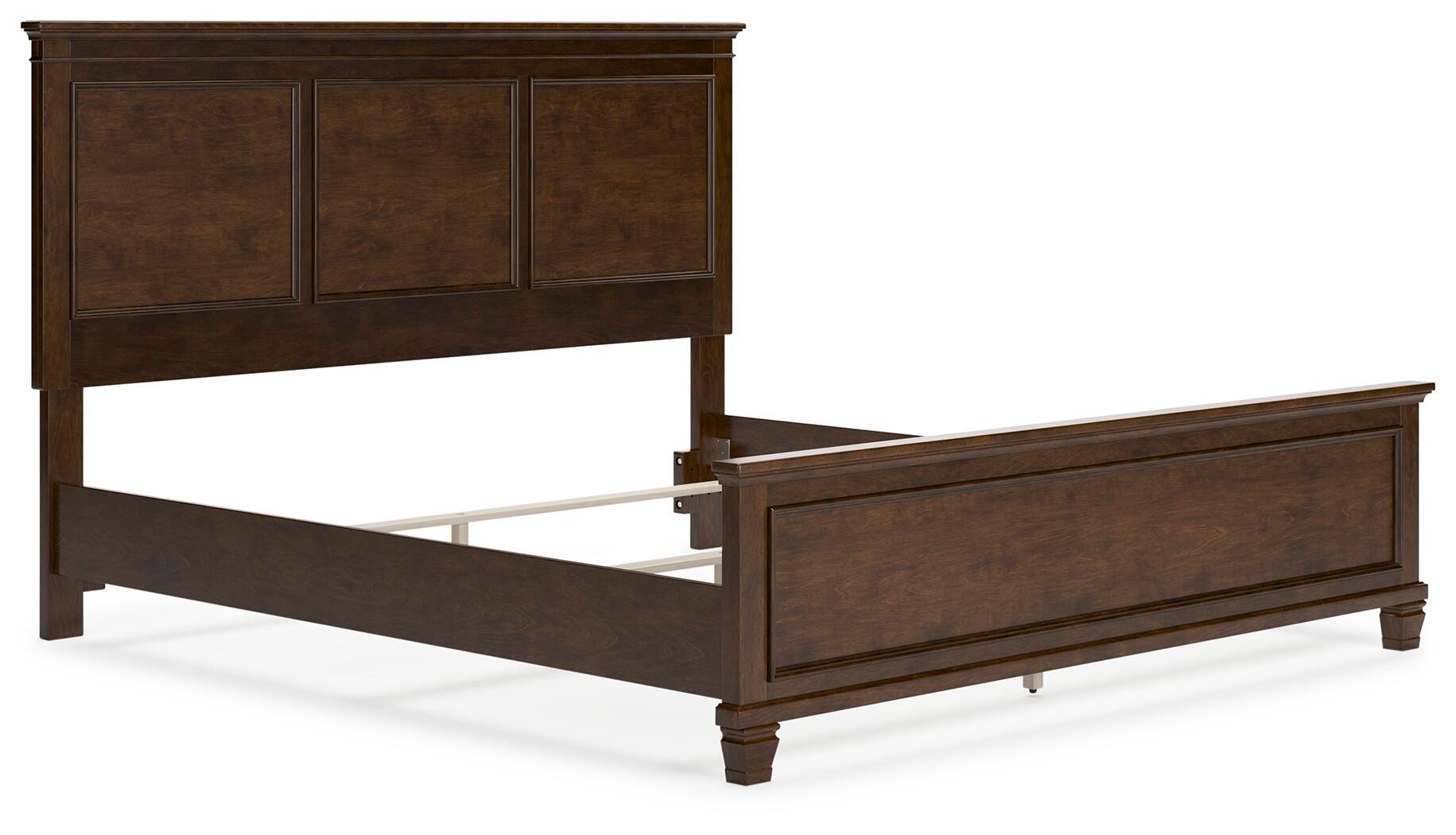Danabrin Panel Bed with Mirrored Dresser