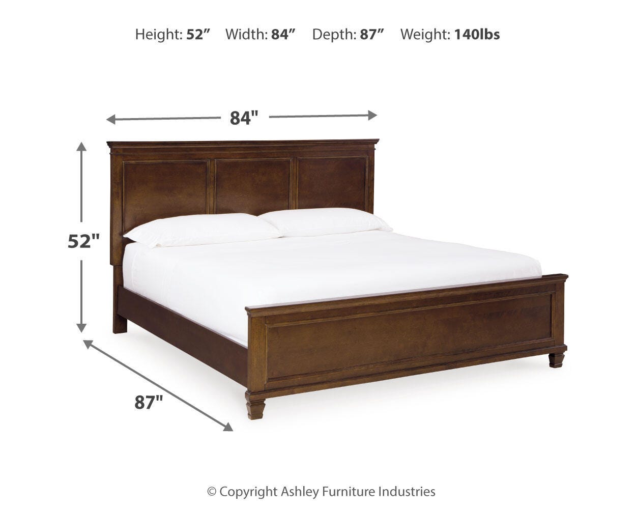 Danabrin Panel Bed with Mirrored Dresser, Chest and Nightstand