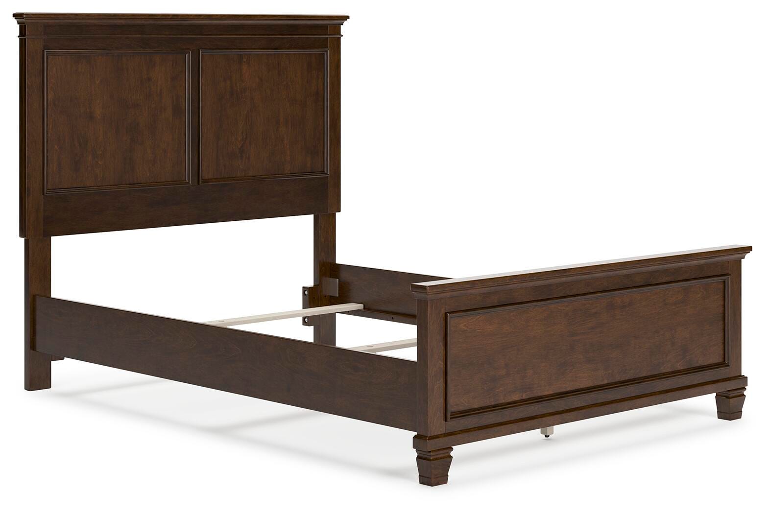 Danabrin Panel Bed with Mirrored Dresser and 2 Nightstands