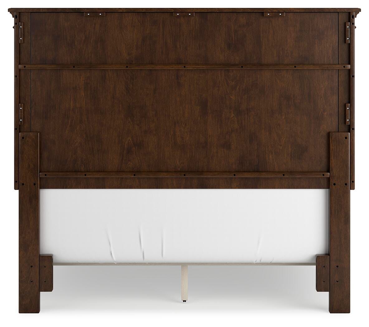 Danabrin Panel Bed with Mirrored Dresser and Chest
