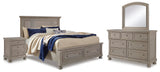 Lettner Panel Storage Bed, Dresser, Mirror and Nightstand