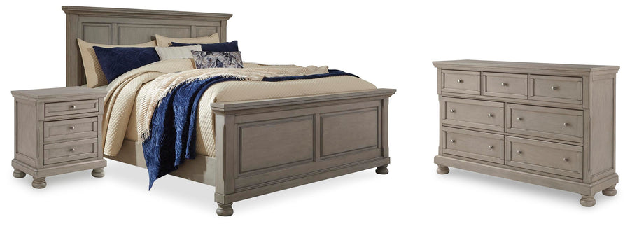 Lettner Panel Bed, Dresser, and Nightstand