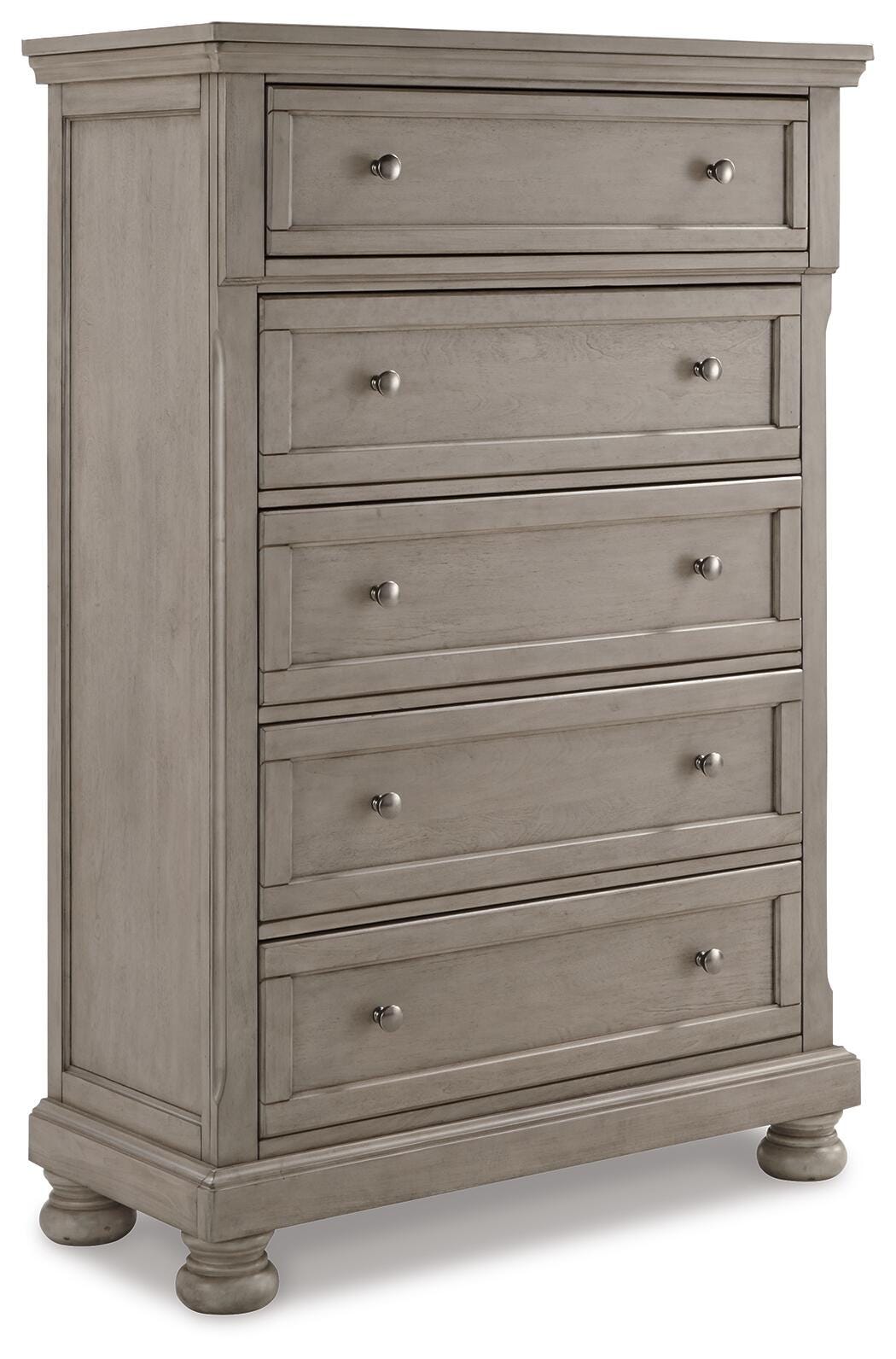 Lettner Sleigh Bed with Mirrored Dresser, Chest and Nightstand