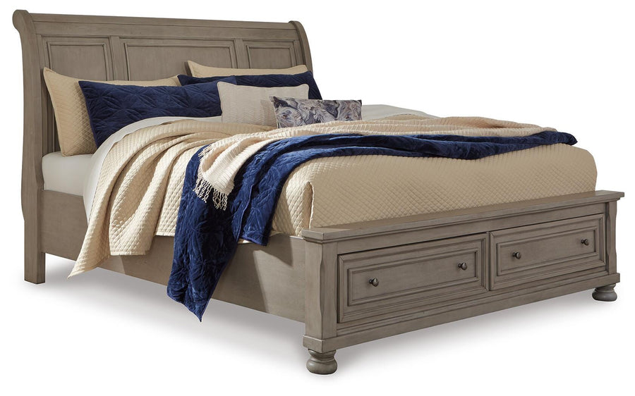 Lettner Sleigh Bed with 2 Storage Drawers