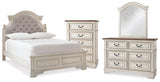 Realyn Panel Bed, Dresser, Mirror and Chest
