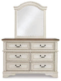 Realyn Panel Bed, Dresser, Mirror and Nightstand
