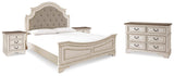 Realyn Panel Bed, Dresser and 2 Nightstands