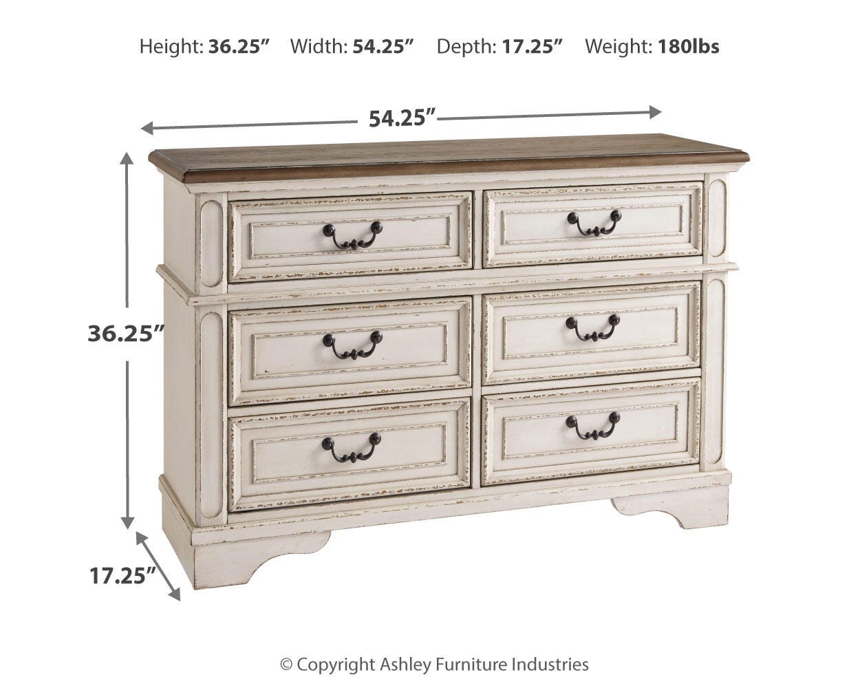 Realyn Panel Bed, Dresser and Nightstand