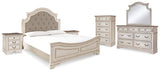 Realyn Panel Bed, Dresser, Mirror, Chest and 2 Nightstands