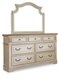 Realyn Sleigh Bed with Mirrored Dresser, Chest and 2 Nightstands