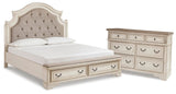 Realyn Panel Storage Bed and Dresser