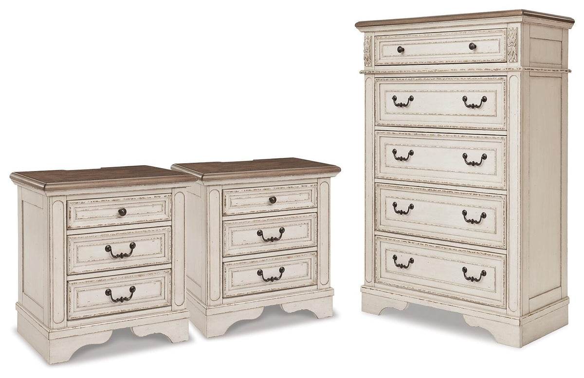 Realyn Chest and 2 Nightstands