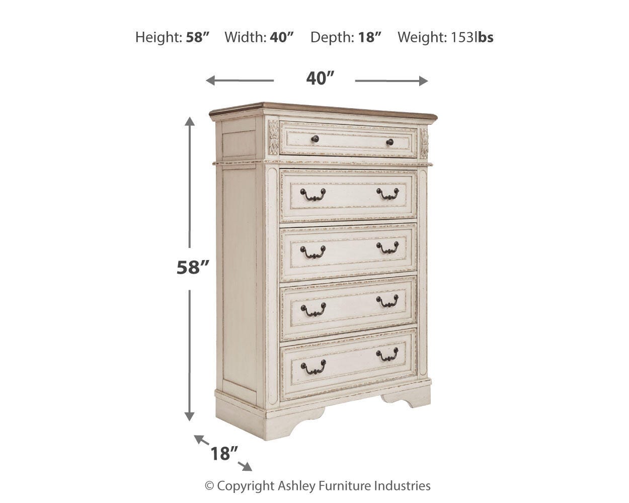 Realyn Panel Bed, Chest and Nightstand