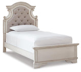 Realyn Panel Bed, Dresser, Mirror and Nightstand