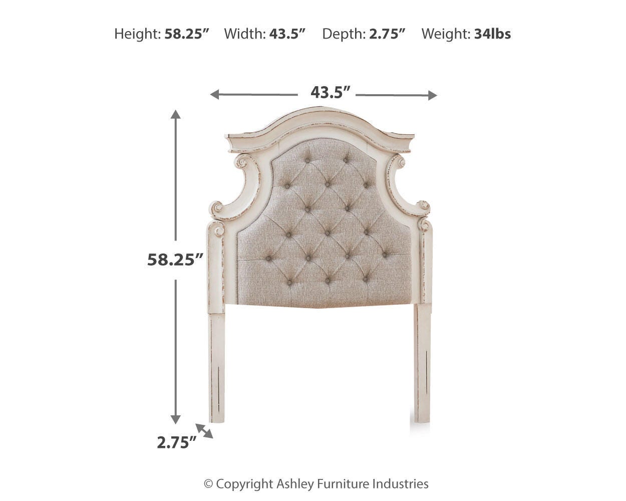 Realyn Upholstered Panel Headboard