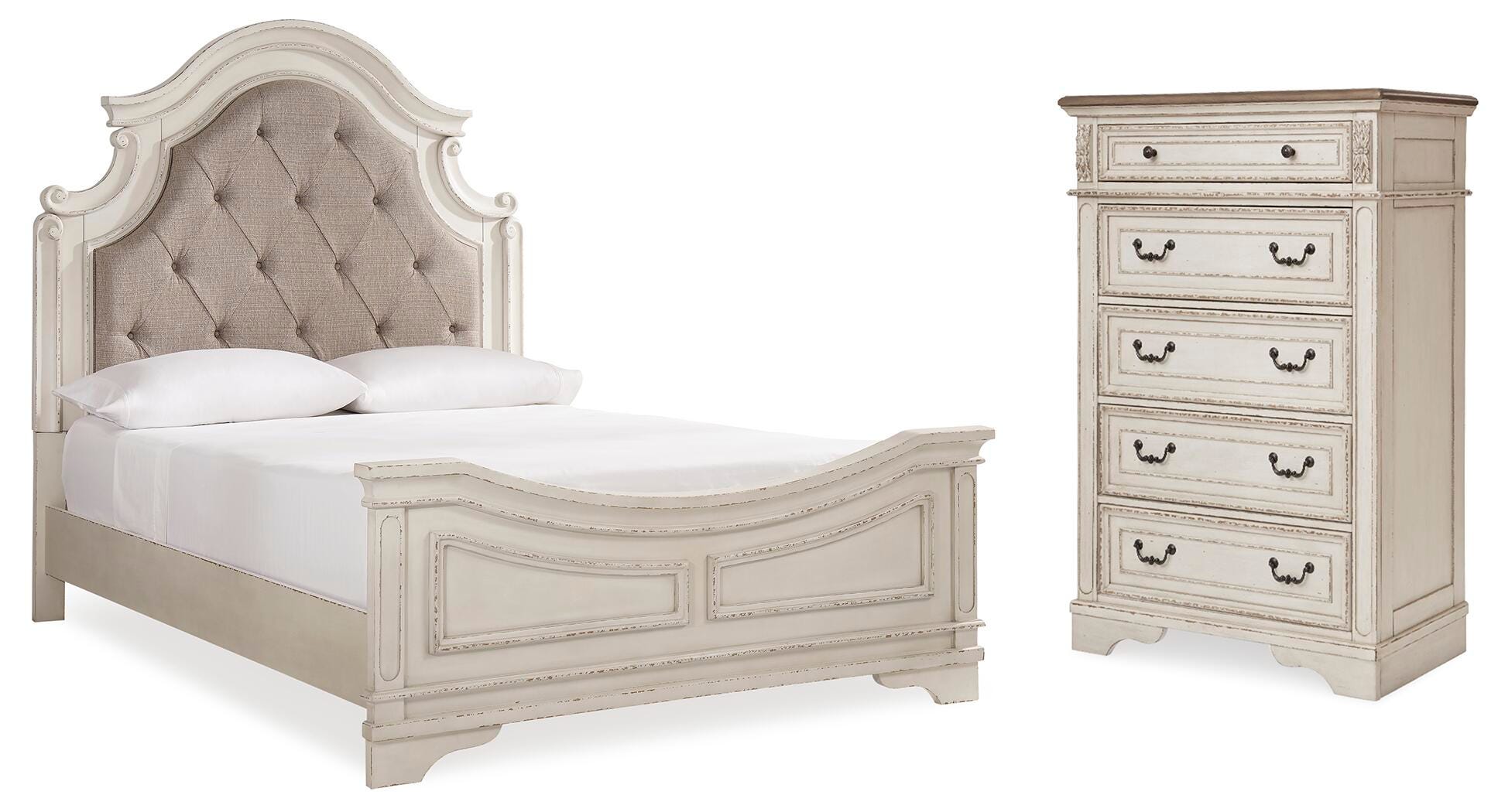 Realyn Panel Bed and Chest