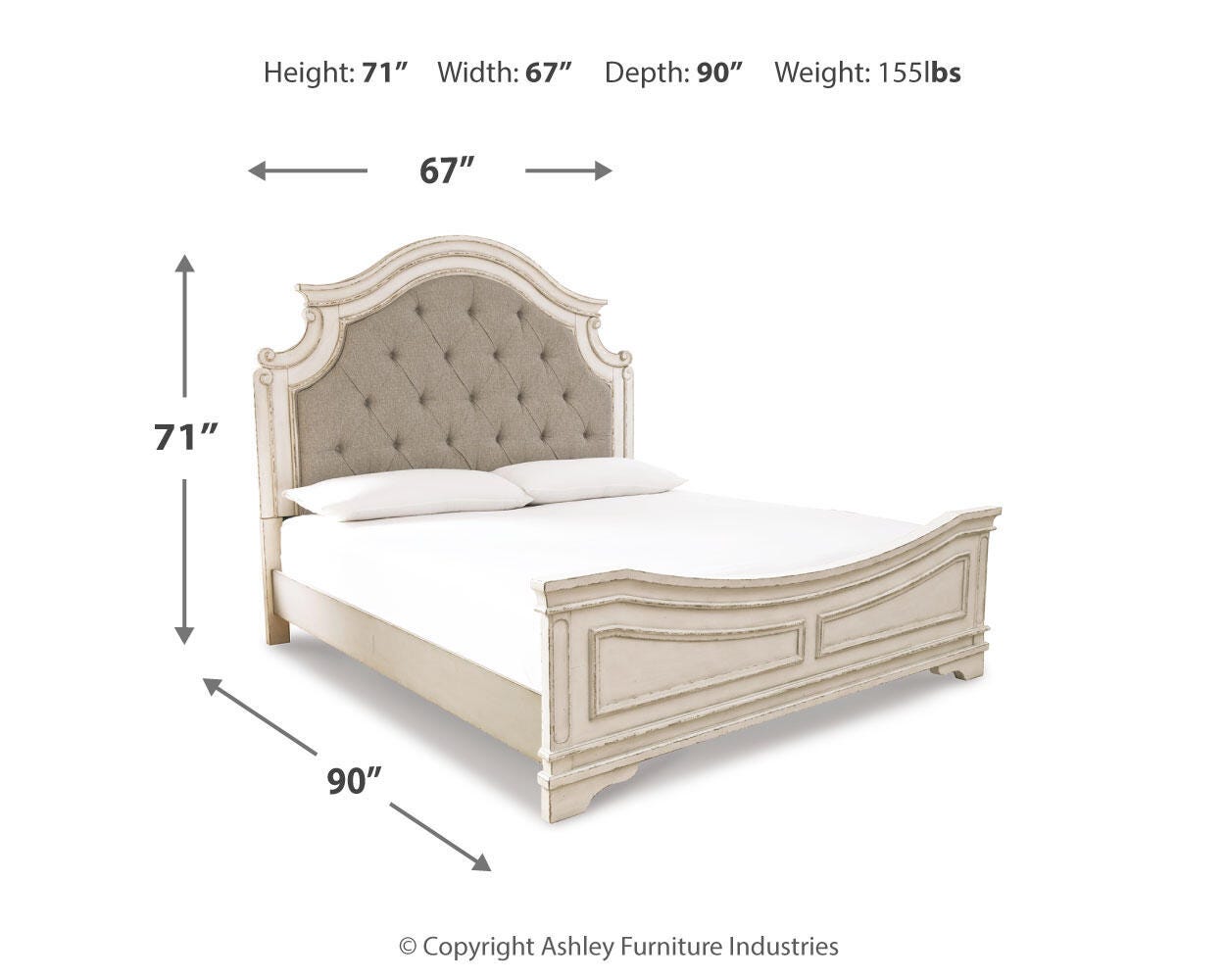 Realyn Panel Bed, Dresser and Nightstand