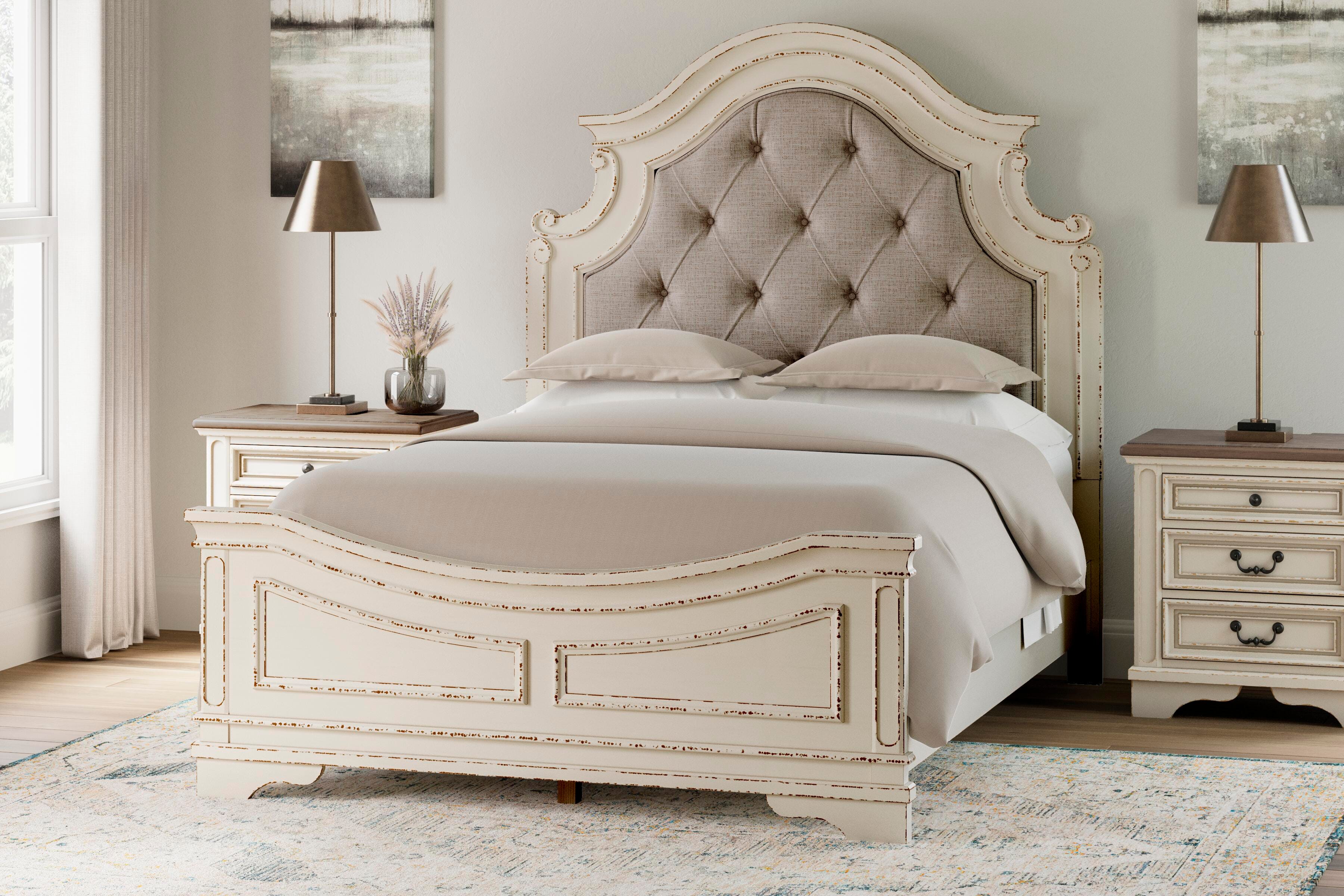 Realyn Bed, Dresser and Mirror
