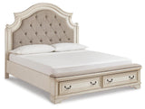 Realyn Storage Bed, Dresser, Mirror and Nightstand