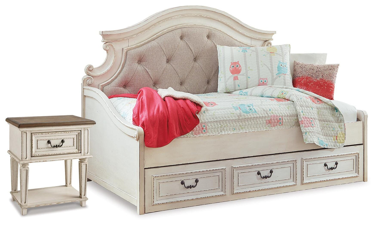Realyn Storage Day Bed and Nightstand