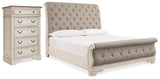 Realyn Upholstered Sleigh Bed and Chest