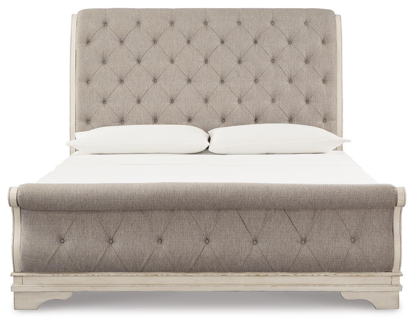 Realyn Upholstered Sleigh Bed and Chest