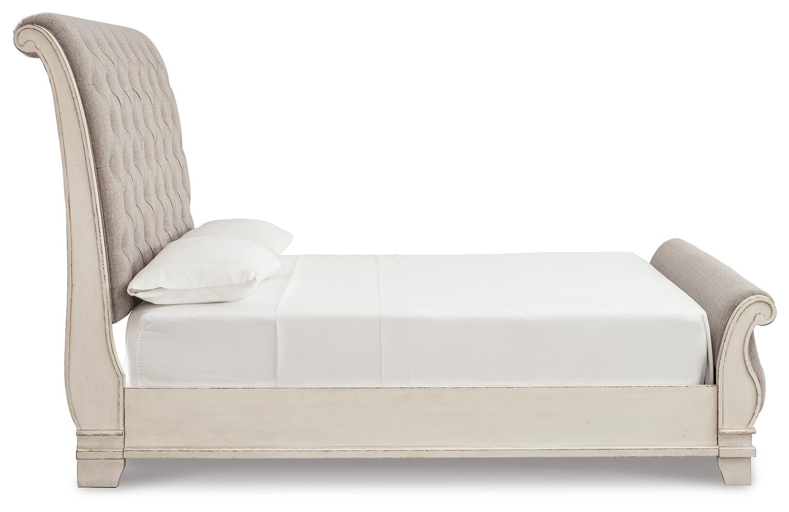 Realyn Upholstered Sleigh Bed and Chest