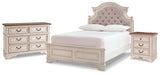 Realyn Panel Bed, Dresser and Nightstand