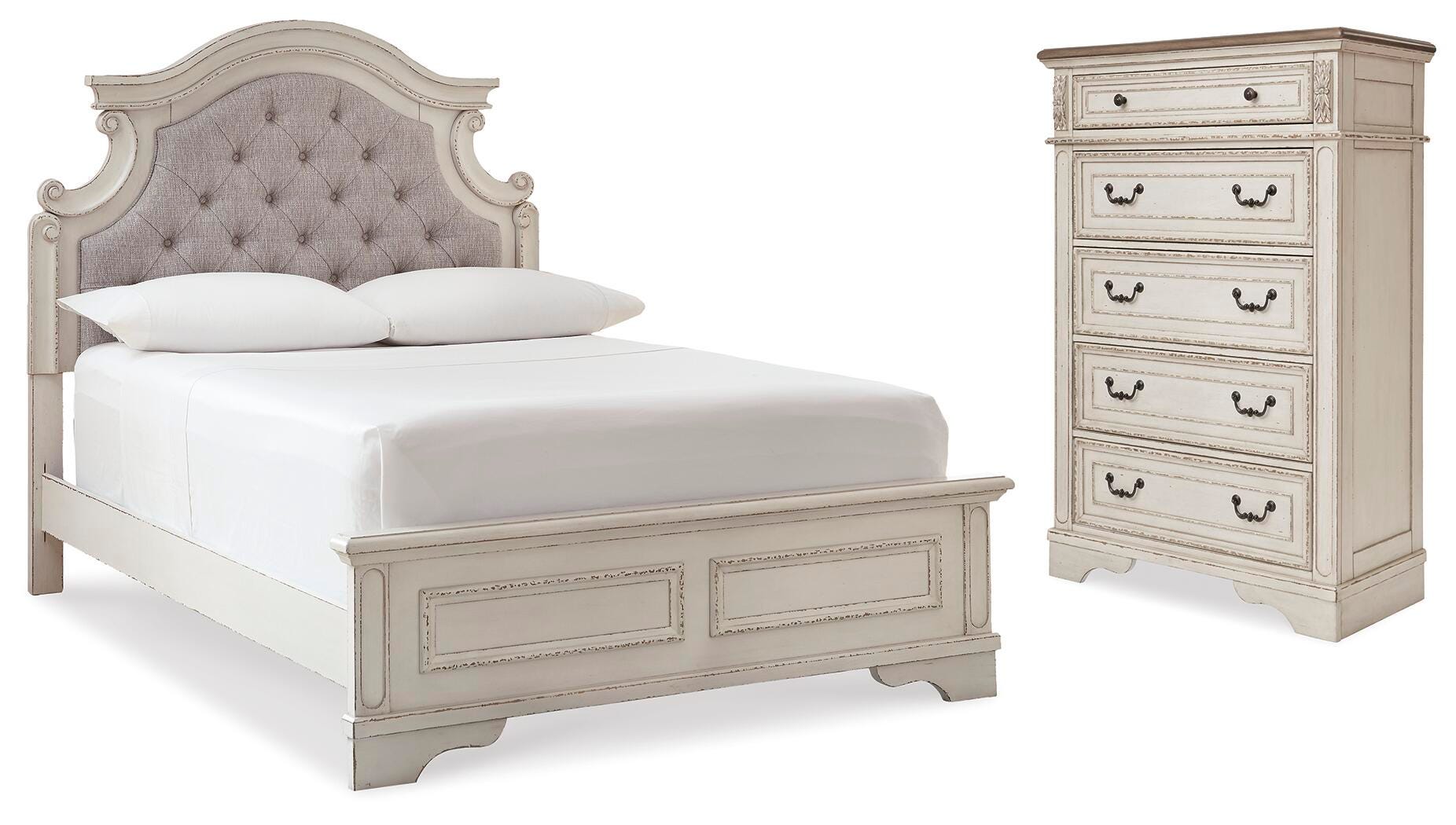 Realyn Panel Bed and Chest
