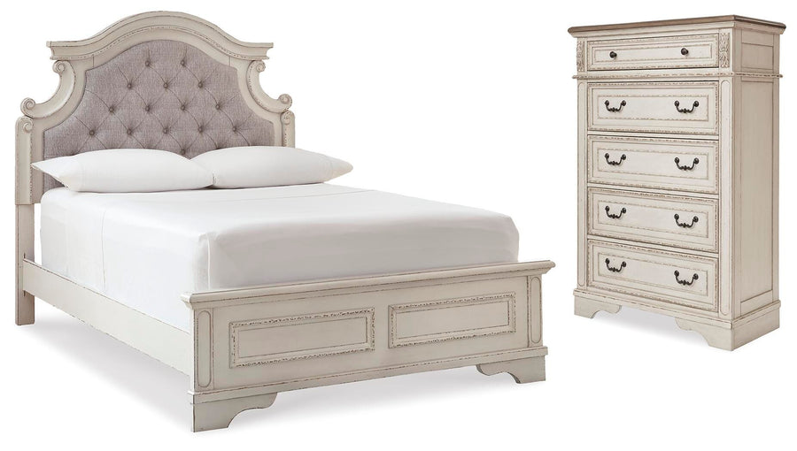 Realyn Panel Bed and Chest